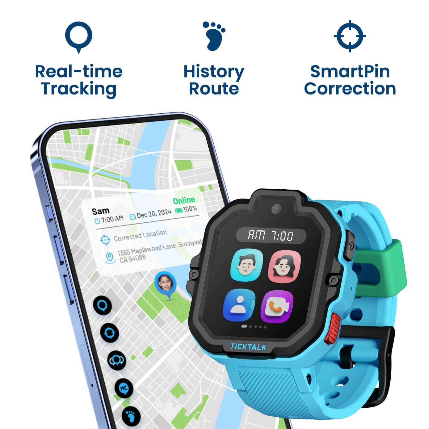 Real-time Tracking  
History Route  
SmartPin Correction  

Sam  
Dec 20, 2024  
7:00 AM  
100% Online  

Corrected Location  
1365 Maplewood Lane, Sunnyvale  
CA 94086  

TICKTALK