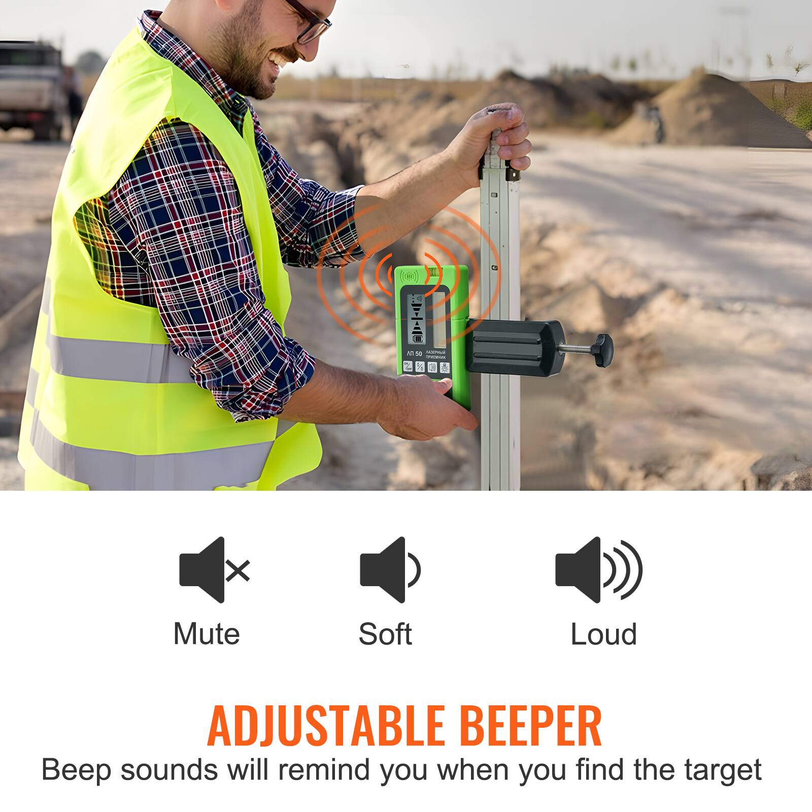 (1w) E A mi58 - C A . X

Mute Soft Loud

ADJUSTABLE BEEPER

Beep sounds will remind you when you find the target