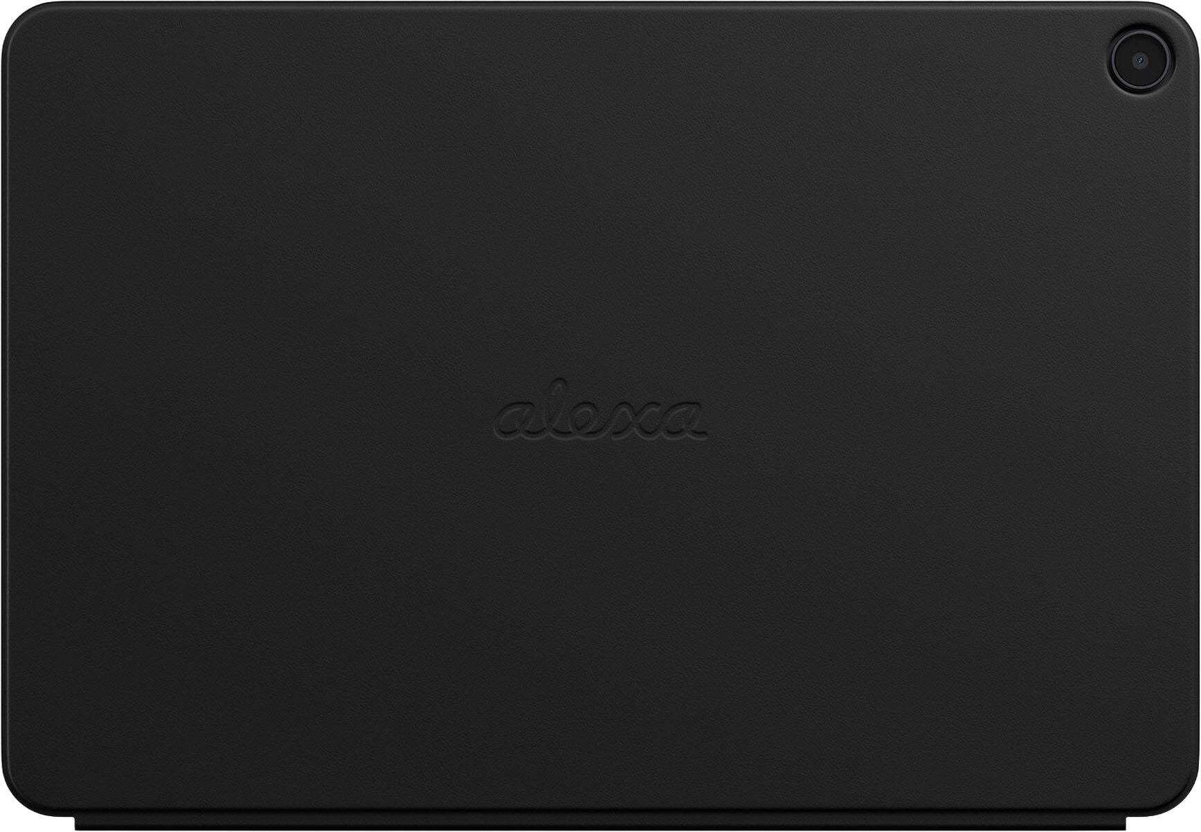 Front. Amazon - Amazon Alexa Tablet 12 Pro Plant-Based Leather Folio Cover – protect sustainably with a magnetic snap-on design - Black.