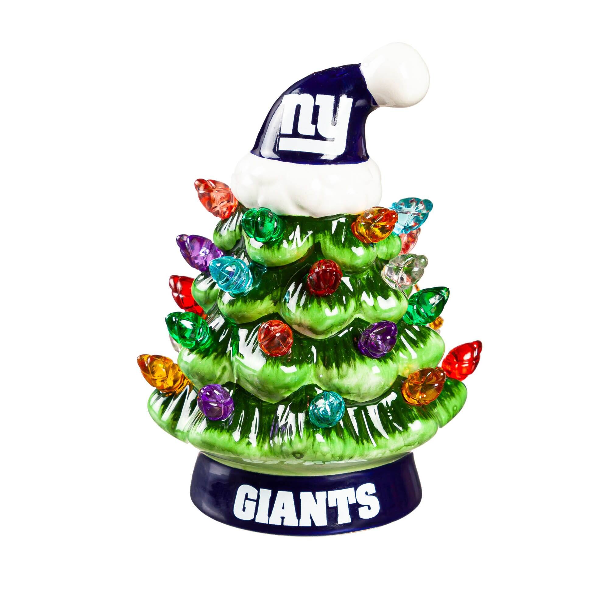 Alt View 1. Evergreen Enterprises - New York Giants 2-Pack 4" Ceramic LED Christmas Tree Set - Multicolor.