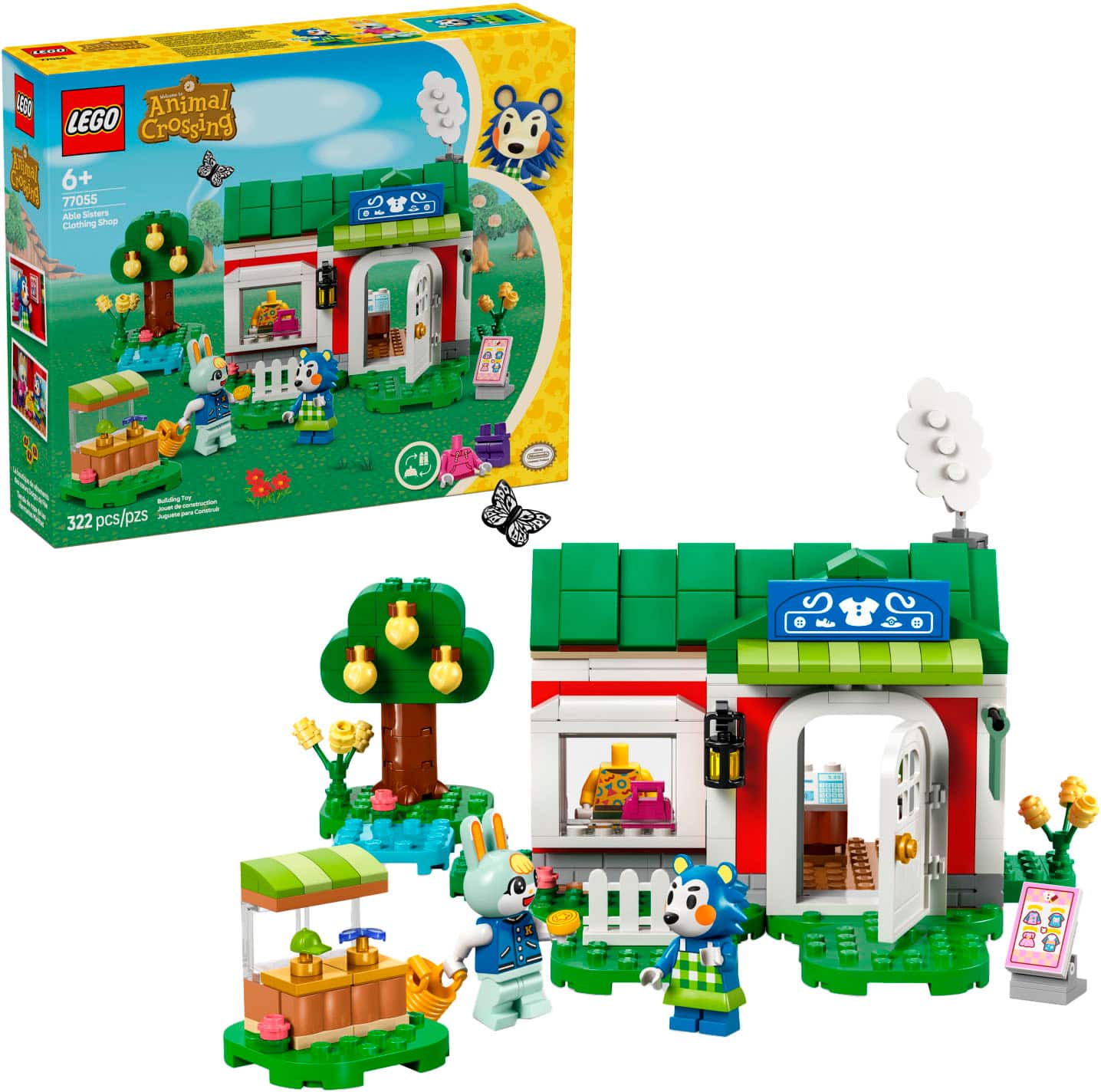 LEGO - Animal Crossing Able Sisters Clothing Shop Building Toy 77055 - Front_Zoom