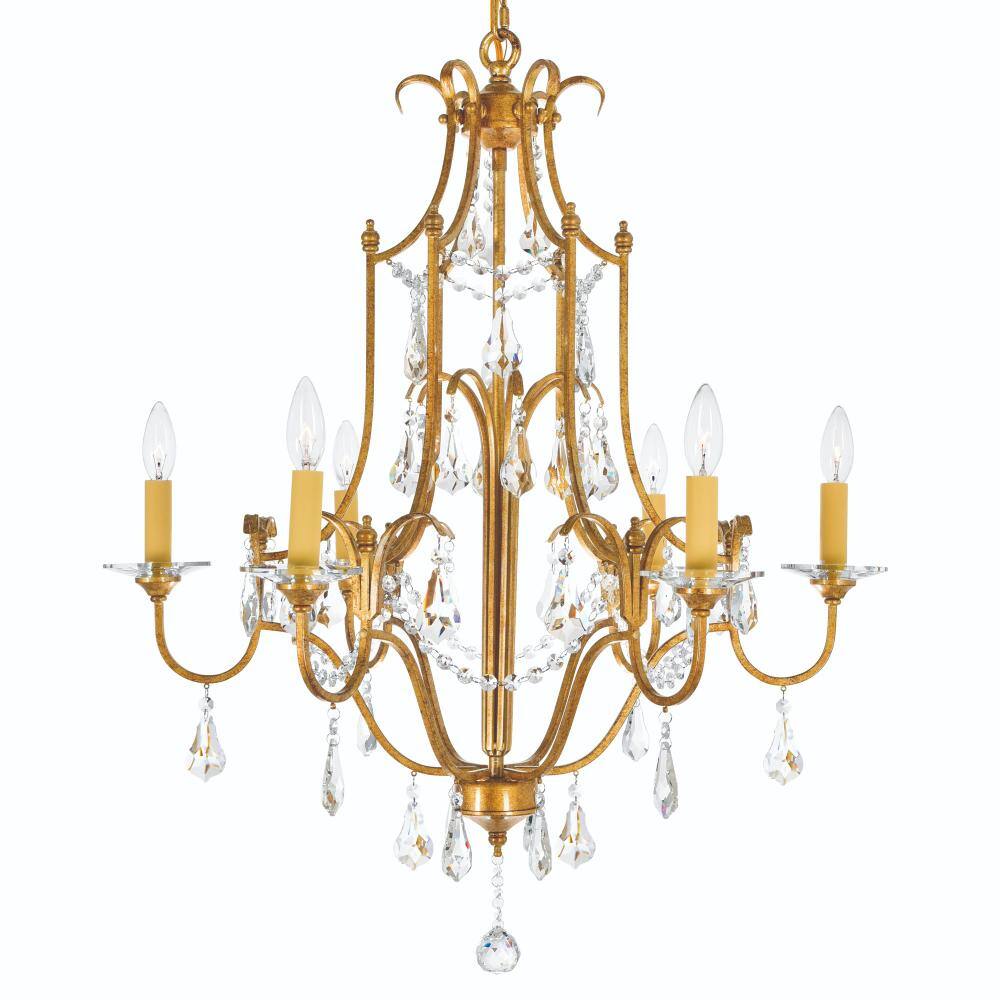 Angle. CWI Lighting - Electra 6 Light Up Chandelier With Oxidized Bronze Finish - Oxidized Bronze.