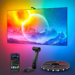 Govee - Envisual TV Backlight T2 with Dual Cameras, 16.4ft RGBIC Wi-Fi LED Backlights for 75-85 inch TVs