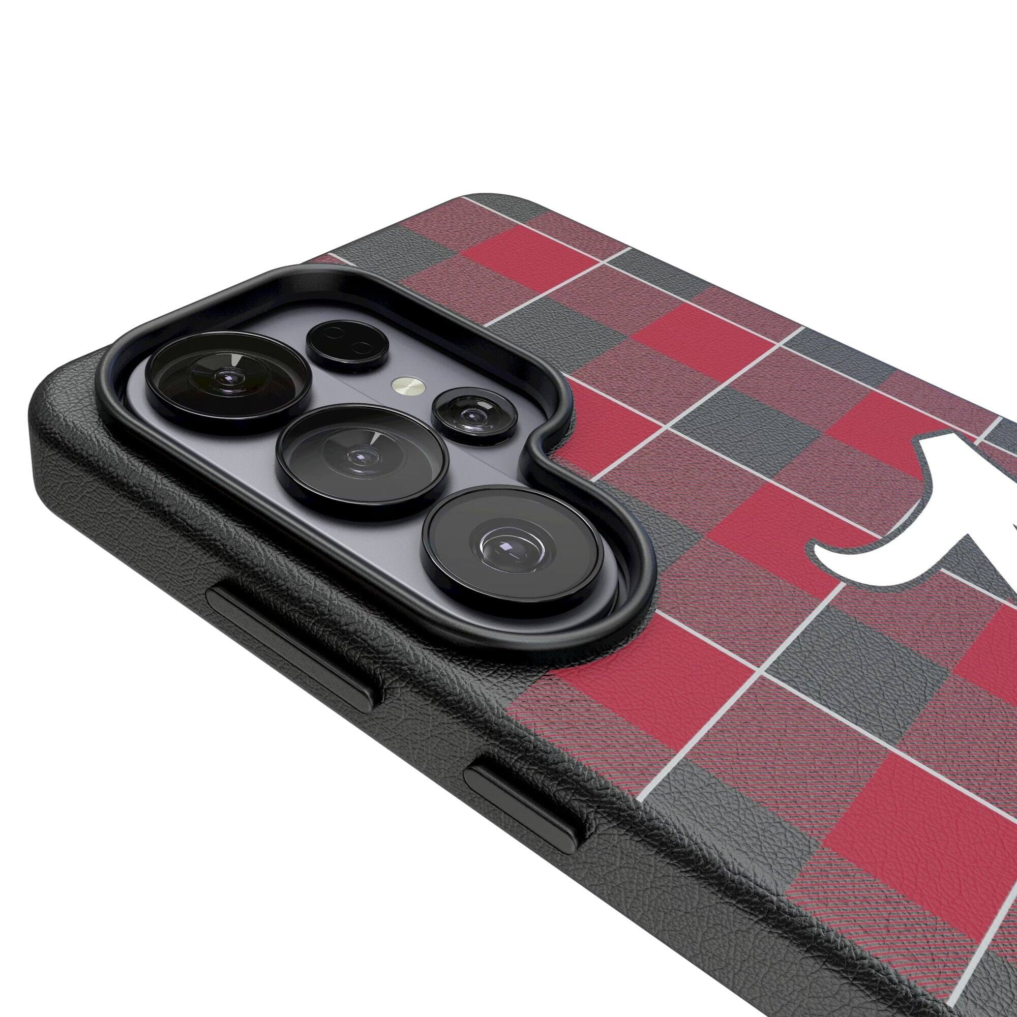 Alt View 2. Keyscaper - Alabama Crimson Tide Script A Galaxy Magnetic Bump Case - S25 Ultra - Black.