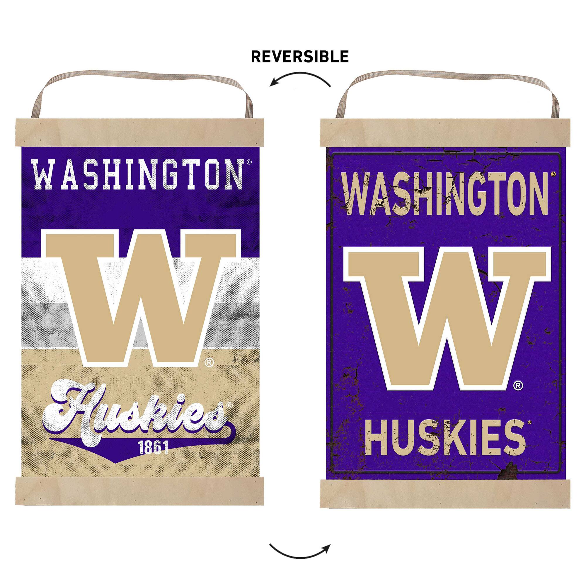 REVERSIBLE  
WASHINGTON  
W  
Huskies  
1861  
WASHINGTON  
W  
HUSKIES