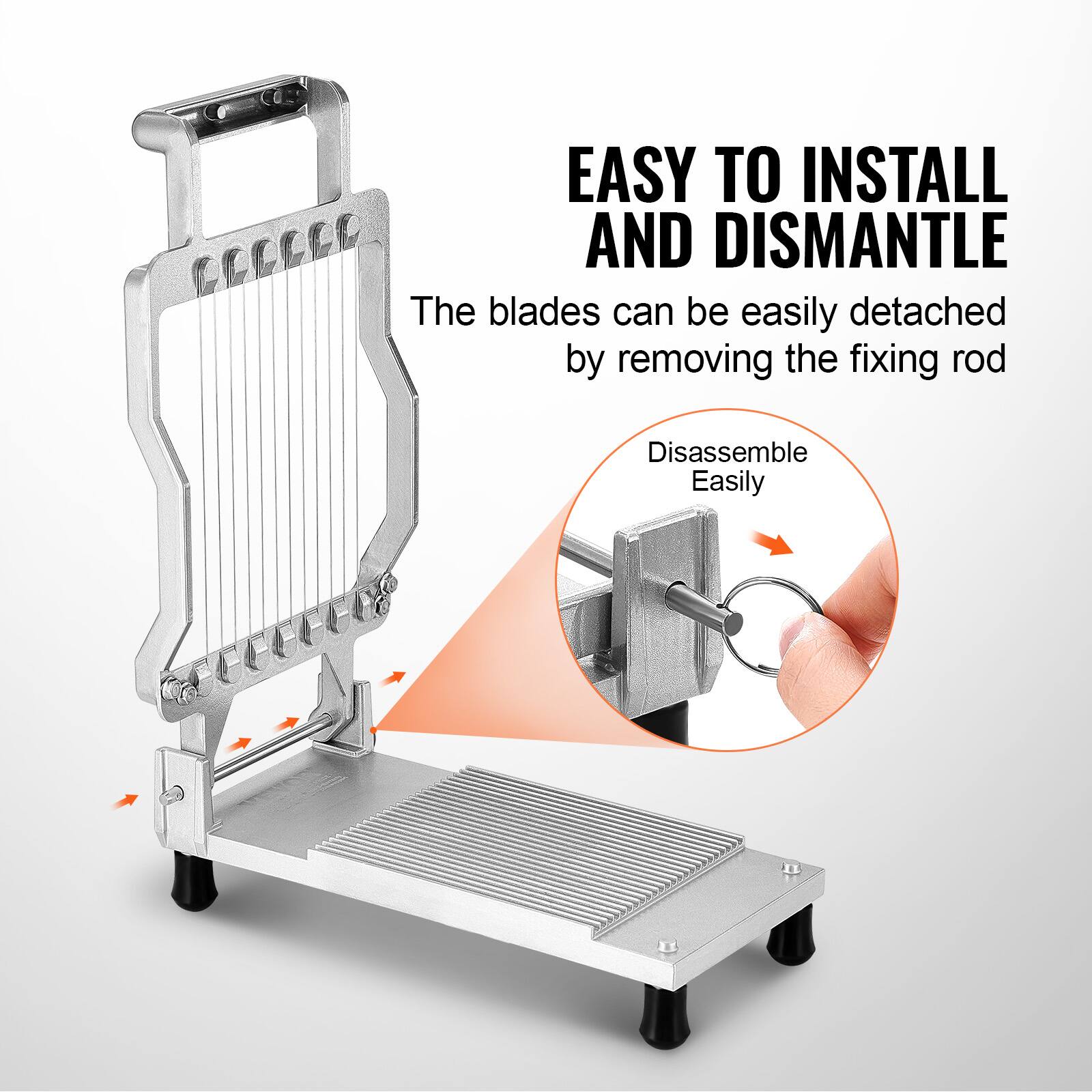 EASY TO INSTALL AND DISMANTLE

The blades can be easily detached by removing the fixing rod

Disassemble Easily