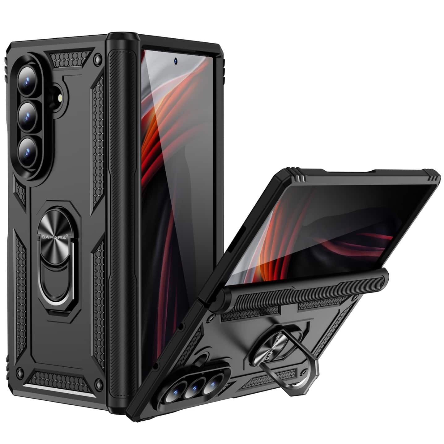 SaharaCase - Raider Series Armor Pro Case for Samsung Galaxy Z Fold7 - Scorpion Black