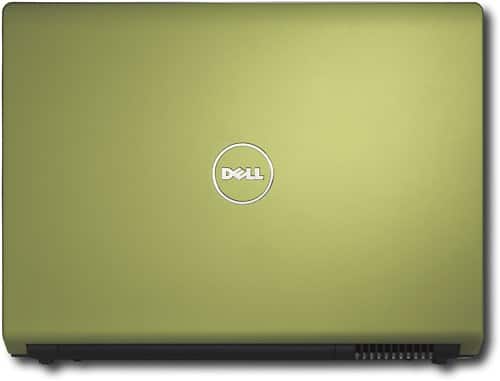 Front Standard. Dell - Studio Laptop with Intel® Core™2 Duo Processor - Spring Green.