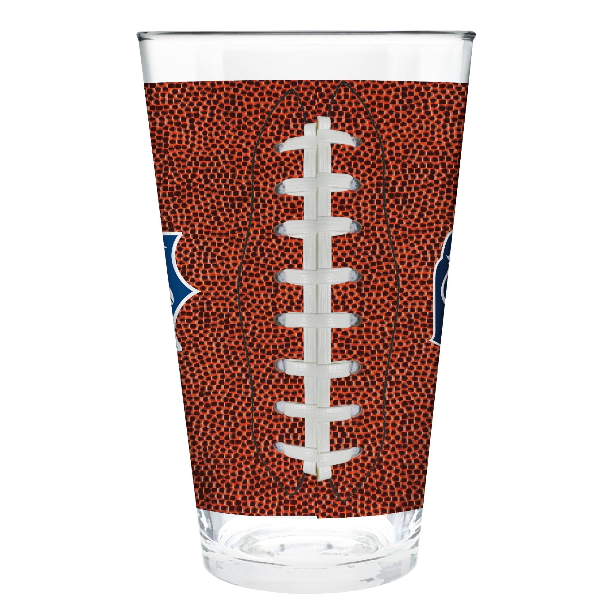 Alt View 2. Great American Products - Seattle Seahawks 16oz. Game Ball Pint Glass - Brown.