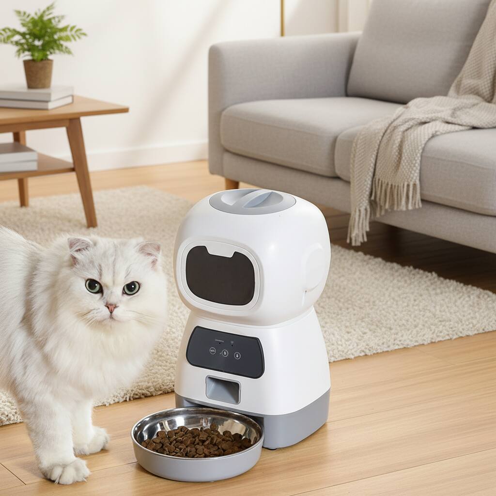 Alt View 2. Cluzine - WiFi Smart Control 3.5L Pet Feeder, Automatic Timed & Quantitative Food Dispenser - White.