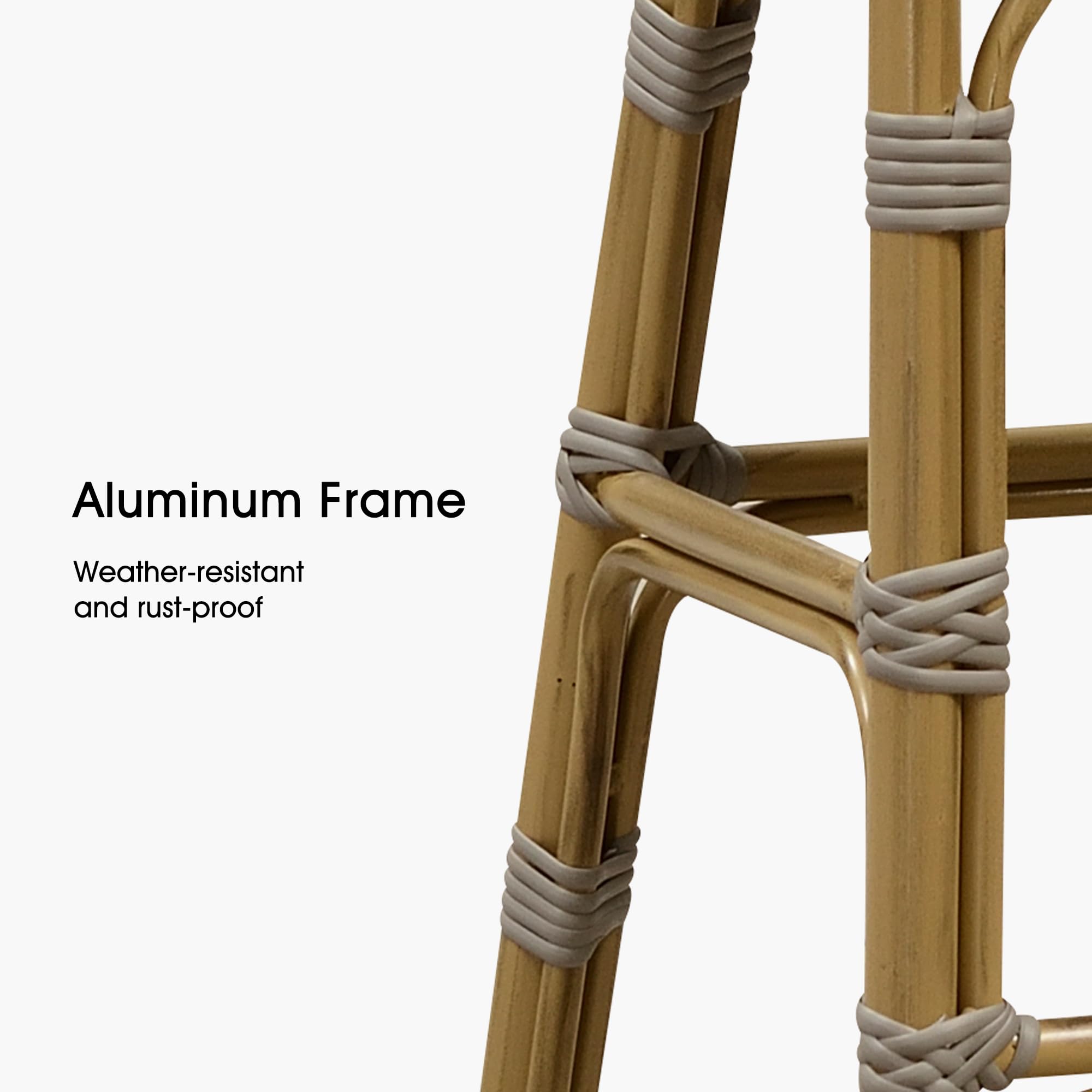 Aluminum Frame  
Weather-resistant and rust-proof
