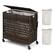 Front. Costway - 110L Laundry Hamper w/Wheels Clothes Basket w/Lid and Handle and 2 Liner Bags - Brown.