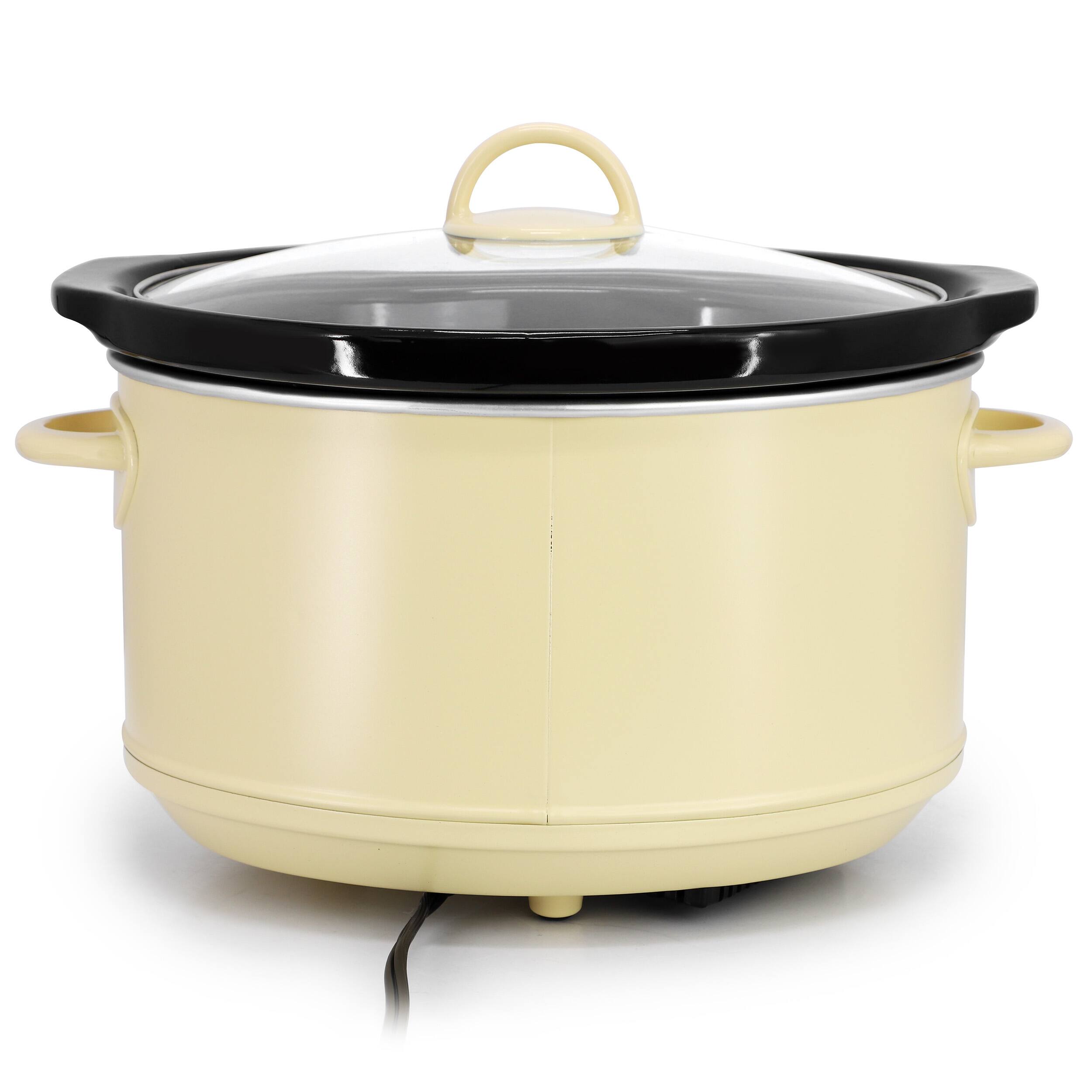 Alt View 4. MegaChef - MegaChef 3.7 Quart Electric Slow Cooker in Ivory - Ivory.