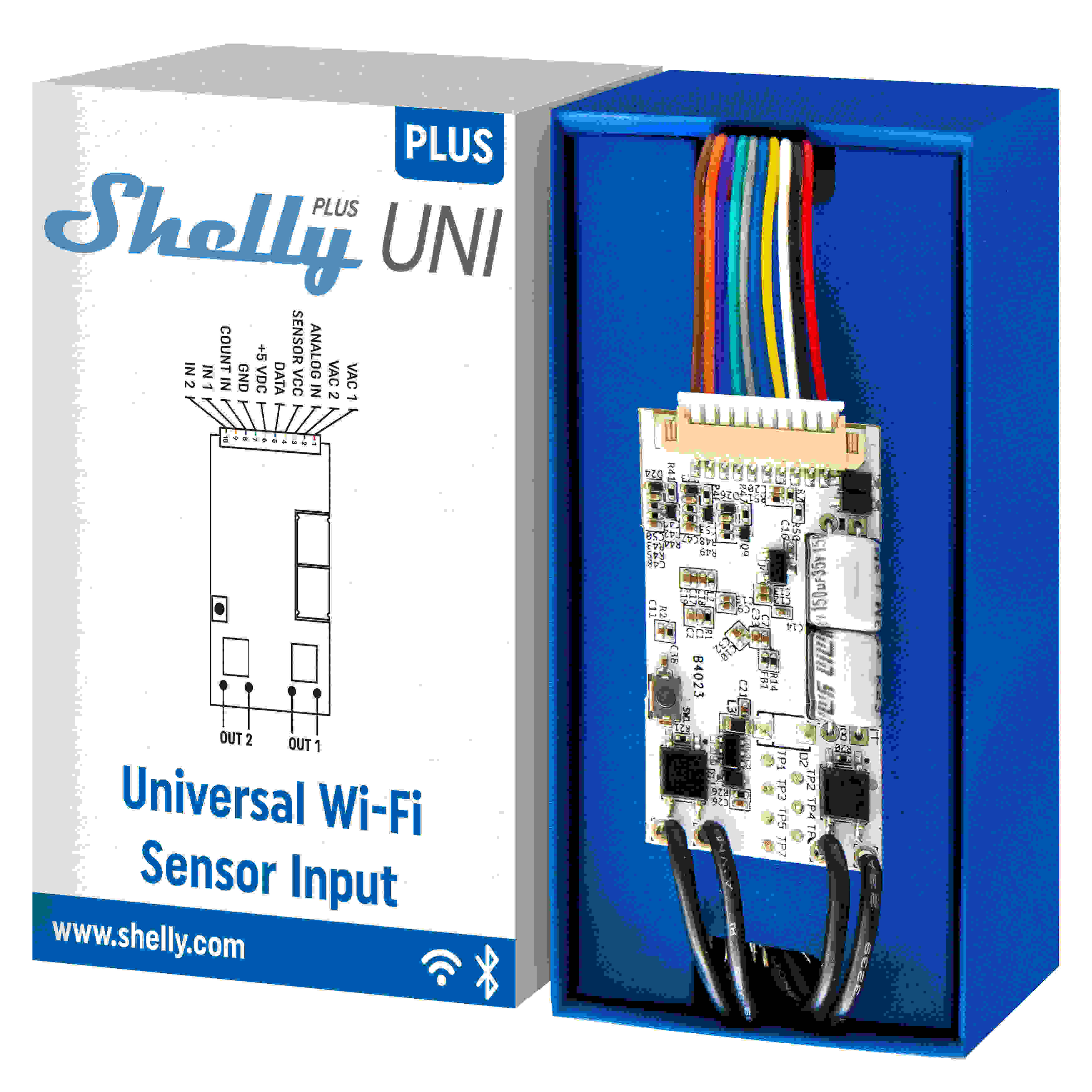 Shelly - Plus Uni Smart Universal Module with Wi-Fi, Bluetooth, Pulse Counting and Sensor Inputs - White price history on PriceWatchPro