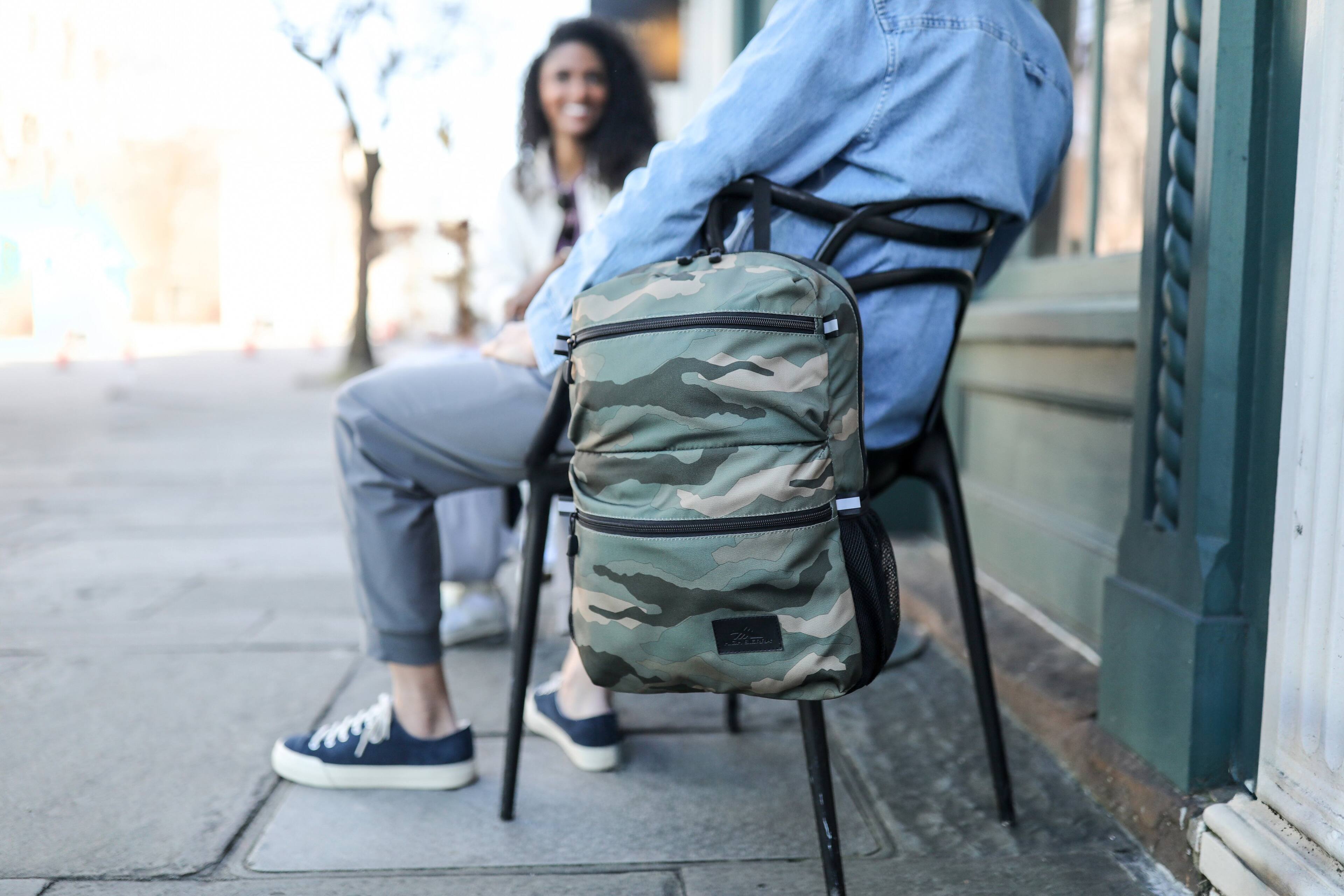 Alt View 2. High Sierra - BTS 2020 Everclass Backpack - Natural Camo.
