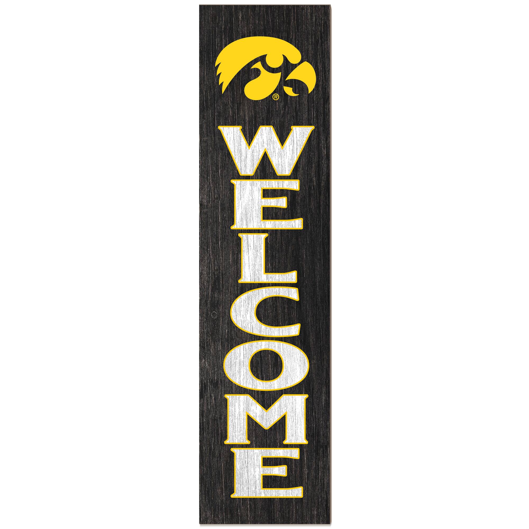 Iowa Hawkeyes 12'' x 48'' Welcome Outdoor Leaner