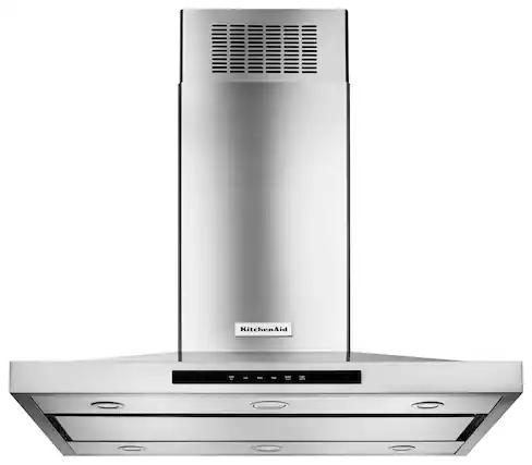 Front. KitchenAid - 36" Convertible Range Hood - Stainless steel.