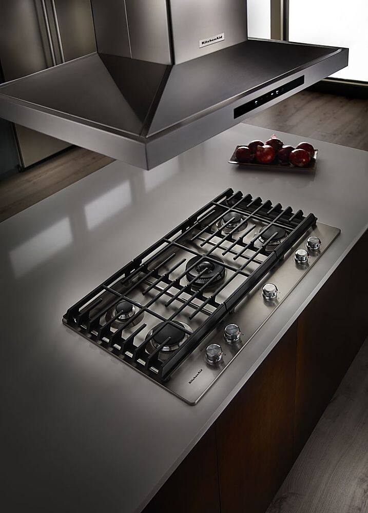 Alt View 15. KitchenAid - 36" Convertible Range Hood - Stainless steel.