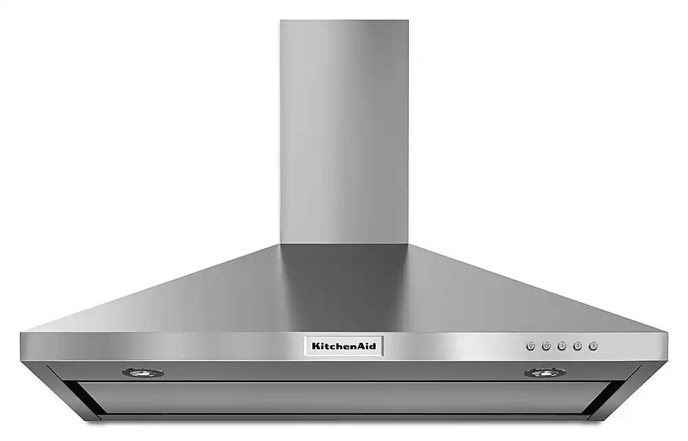 Front. KitchenAid - 36" Convertible Range Hood - Stainless steel.