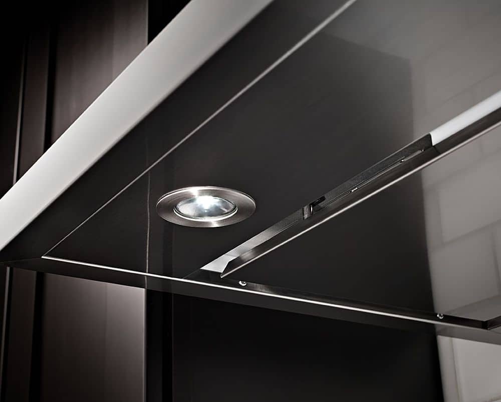 Left. KitchenAid - 30" Convertible Range Hood - Stainless steel.