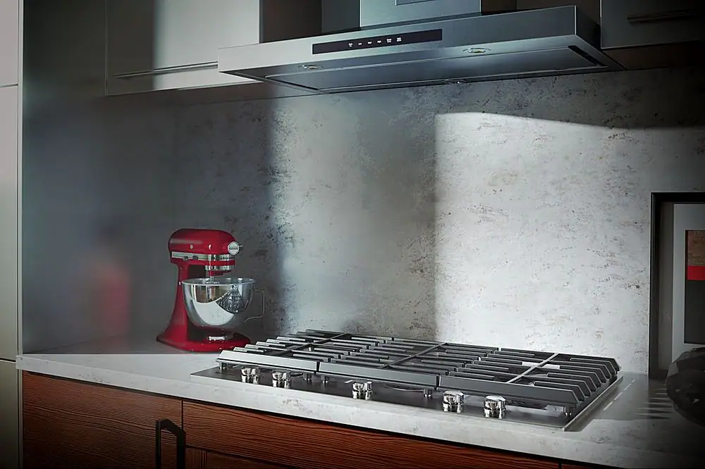 Alt View 16. KitchenAid - 36" Convertible Range Hood - Stainless steel.