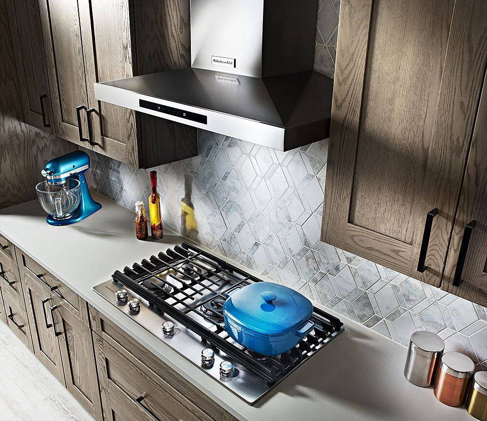 Alt View 18. KitchenAid - 36" Convertible Range Hood - Stainless steel.