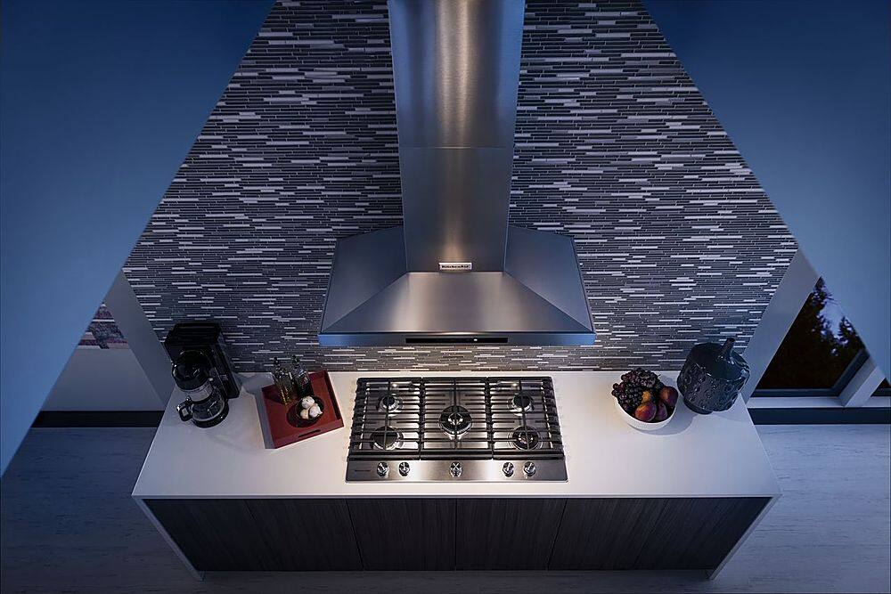Alt View 19. KitchenAid - 36" Convertible Range Hood - Stainless steel.