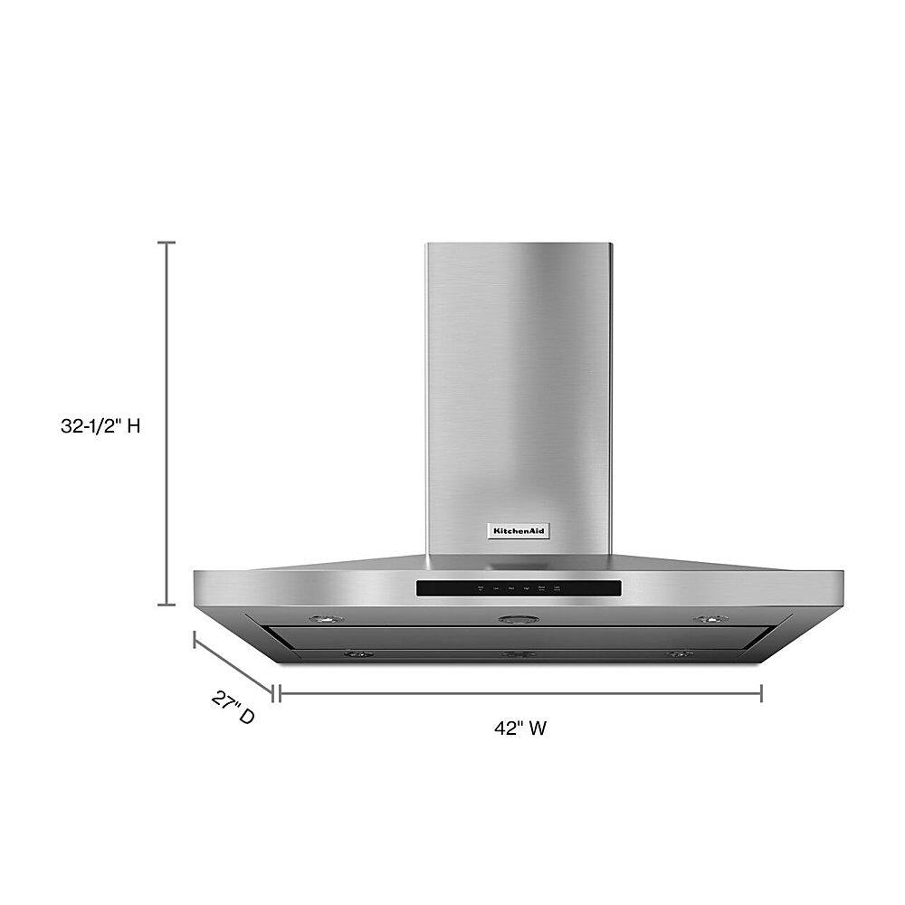 KitchenAid 42 inches Convertible Island Range Hood Stainless Steel