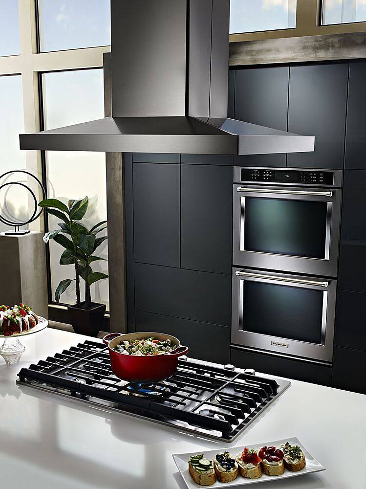 Alt View 20. KitchenAid - 42" Convertible Range Hood - Stainless steel.