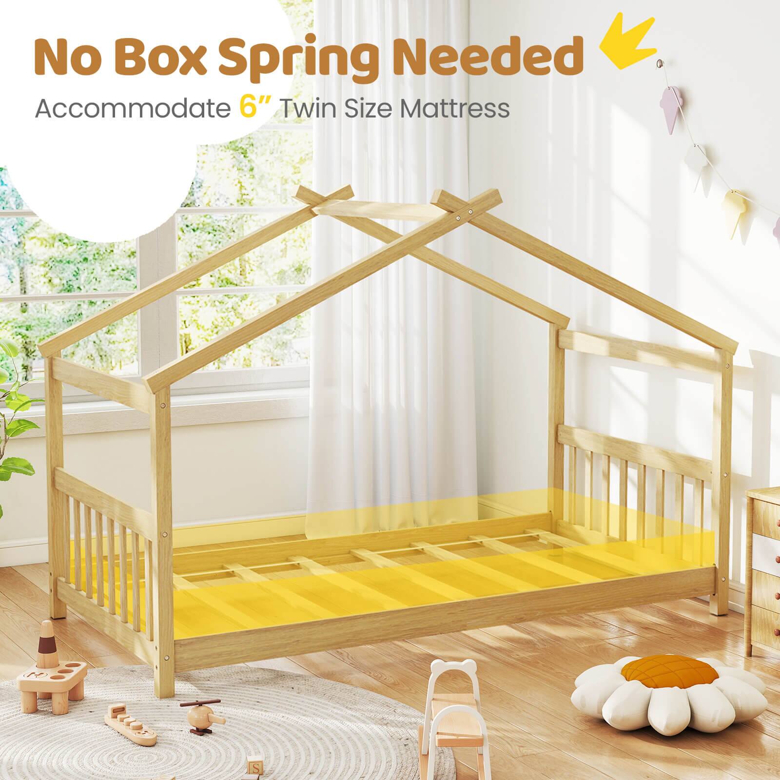 No Box Spring Needed  
Accommodate 6" Twin Size Mattress