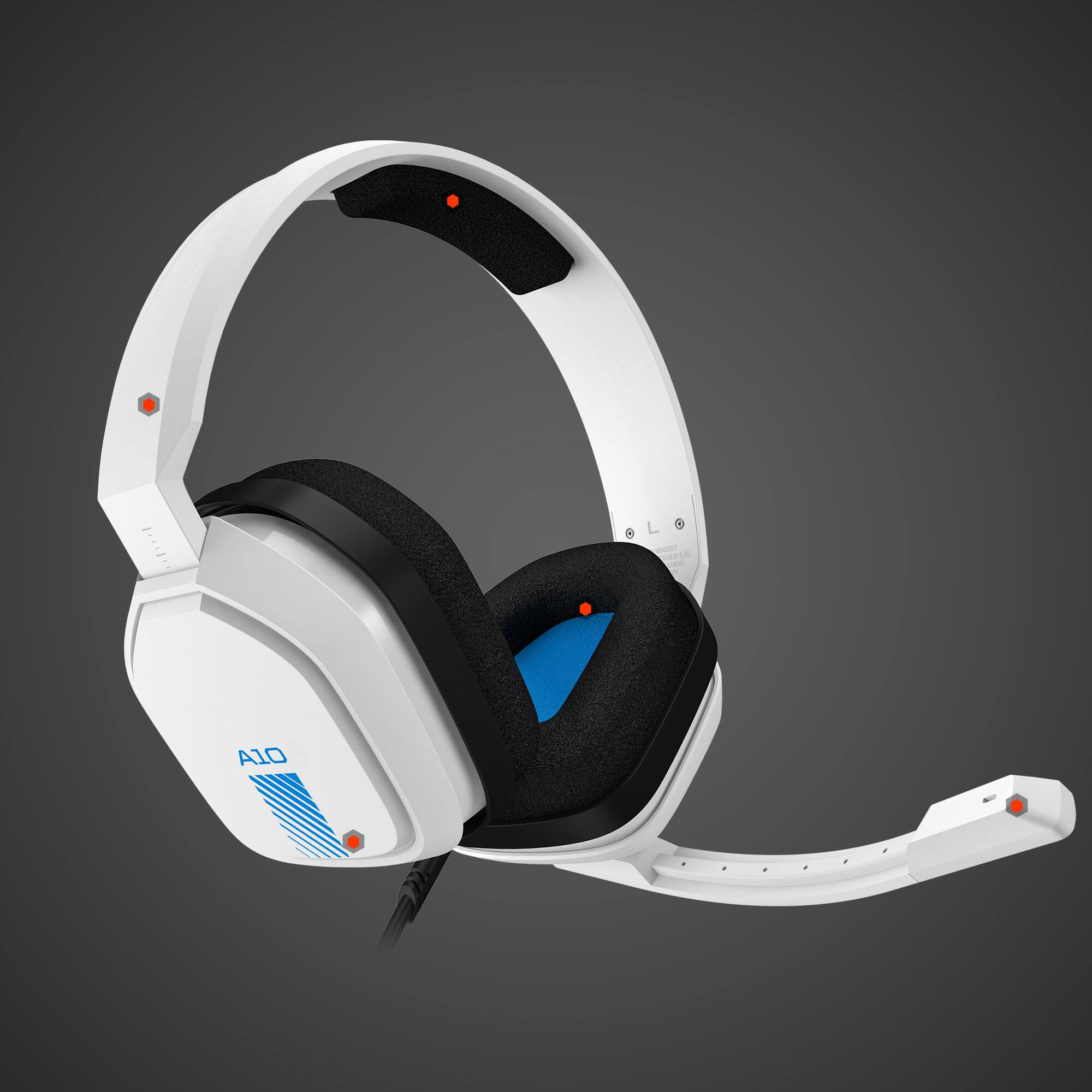 Best Buy Astro Gaming A10 Wired Stereo Over the Ear Gaming Headset for PS4 PS5 with Flip to Mute Mic White Blue 939 001845