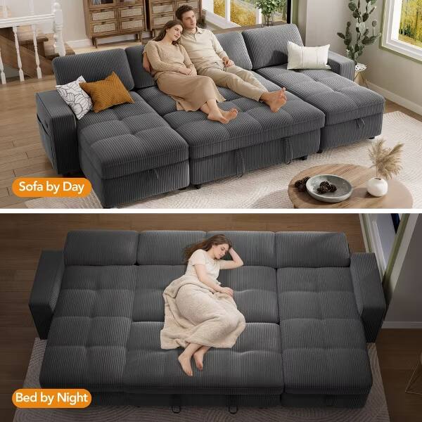 Sofa by Day  
Bed by Night