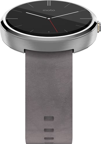 Alt View 1. Motorola - Moto 360 23mm Smartwatch for Android Devices 4.3 or Higher - Stone Leather.
