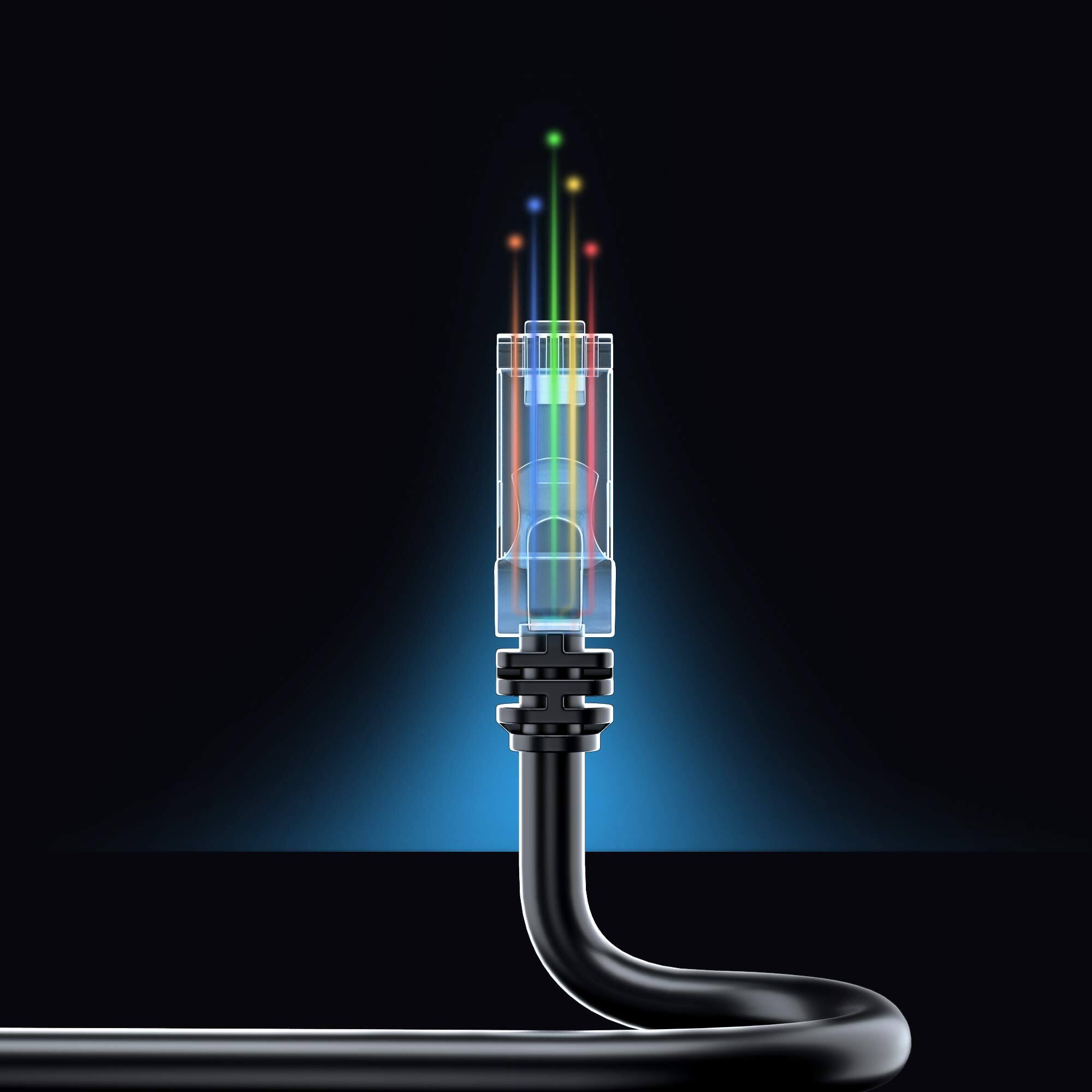 Alt View 7. Maximm - Cat 6 Ethernet Cable 8 ft (6-Pack) - UTP, 10Gbps, 550MHz.