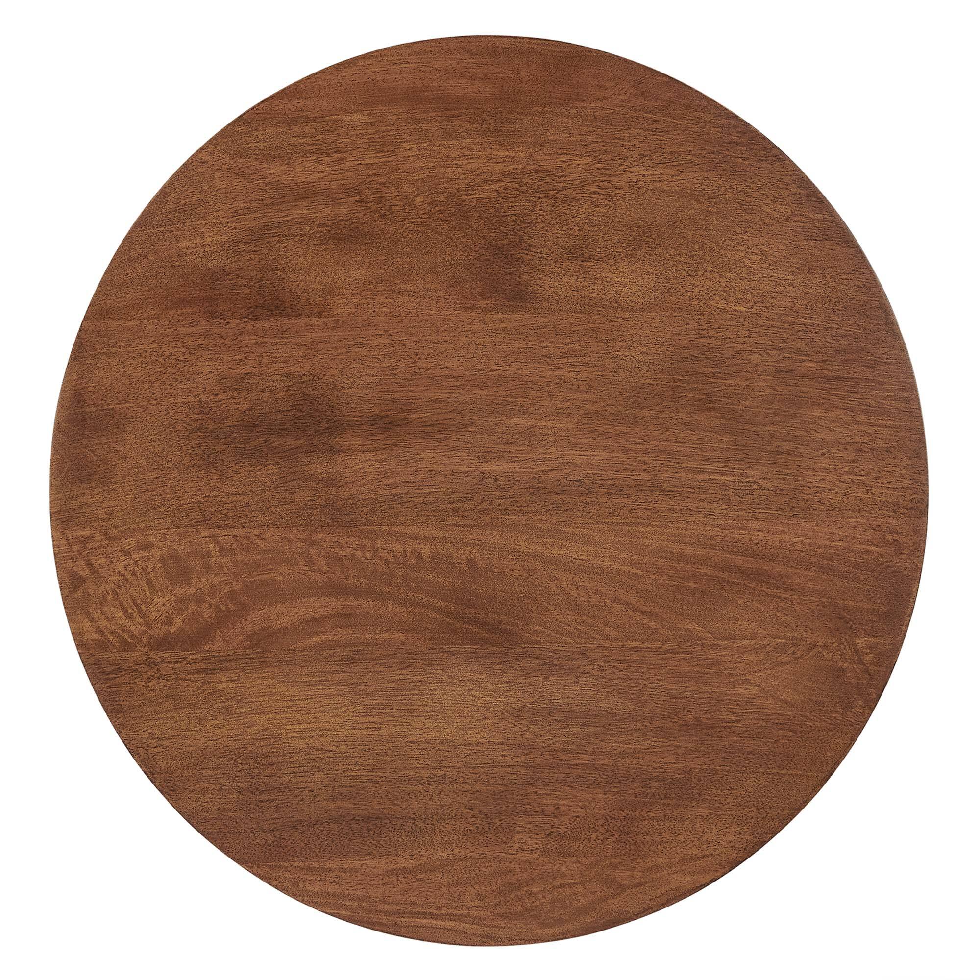 Alt View 4. Modway - Lina Round Wood Side Table by Modway - Walnut.