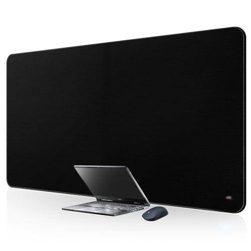 Cozy Serene - Huge Gaming Mouse Pads Extended Rectangular Computer Pad Smooth Tracking Surface Xxxl Large For Desk Giant - Black-48L x 24W inches
