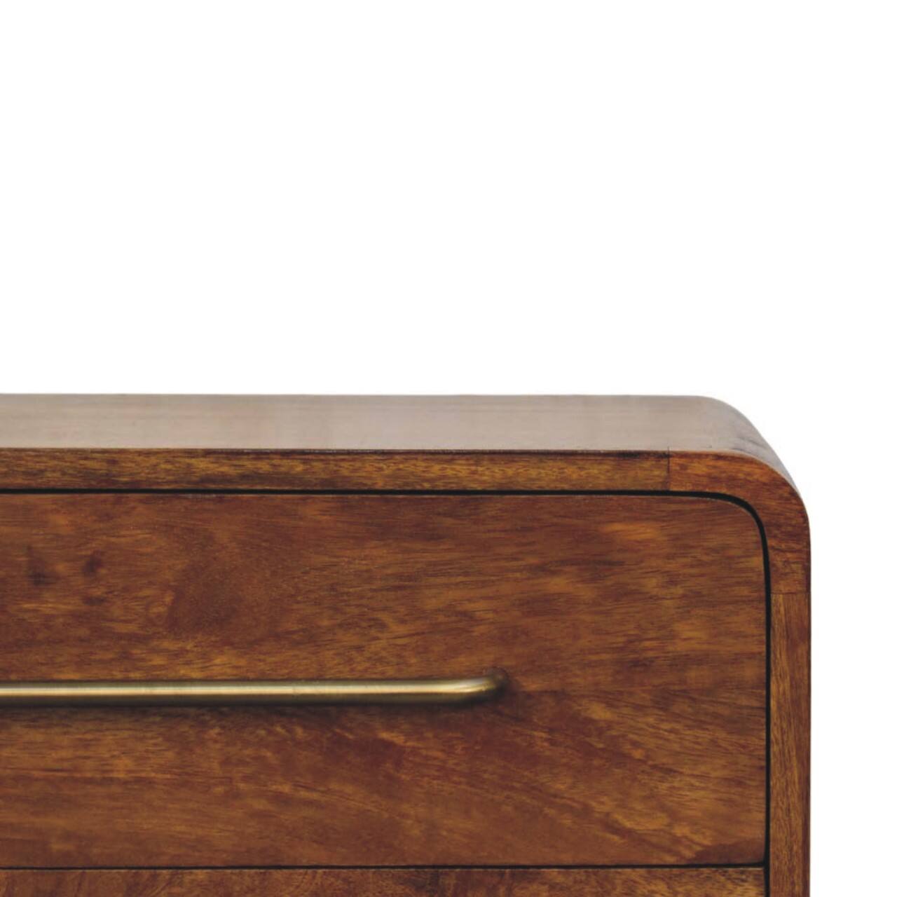 Alt View 1. Artisan Furniture - Artisan Furniture Solid Wood Three Drawer Mini Chest, Brown - Brown.