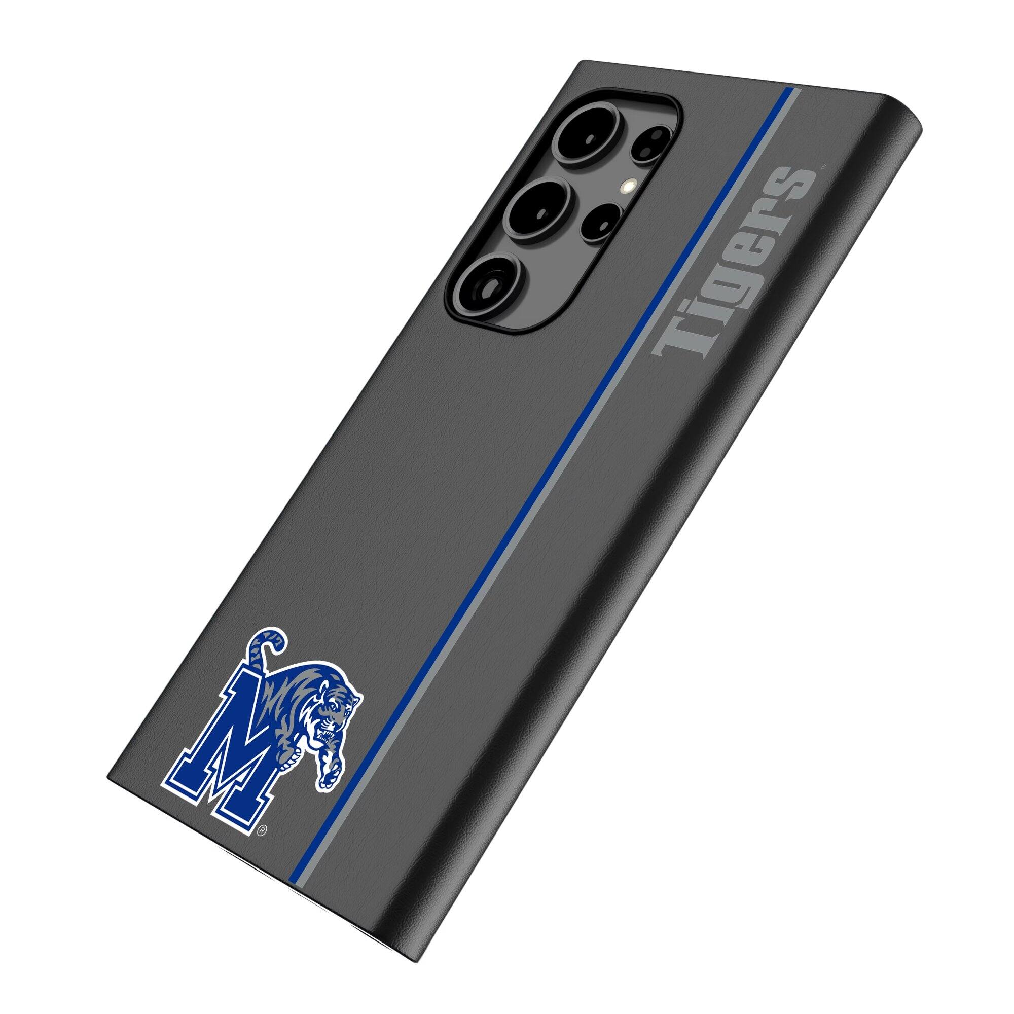 Alt View 1. Keyscaper - Memphis Tigers Galaxy Magnetic Bump Case - S25 Ultra - Black.