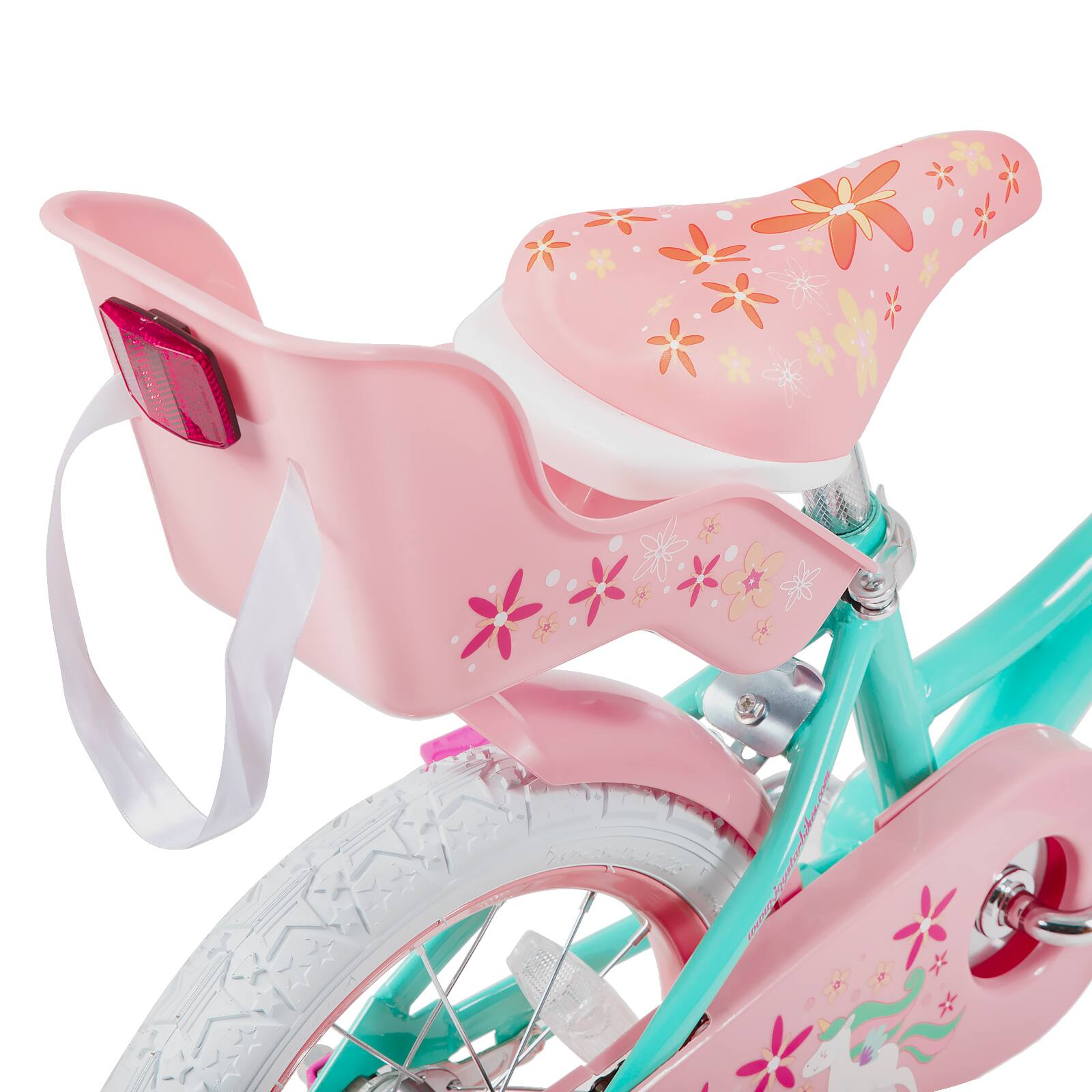Alt View 9. JOYSTAR - Unicorn 20 Inch Kids Bike for Girls Boys Ages 10+, Toddler Bicycles with Training Wheels & Basket, Doll Seat, Green - Green.