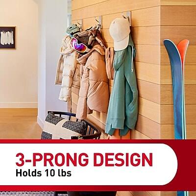 3-Prong Design  
Holds 10 lbs