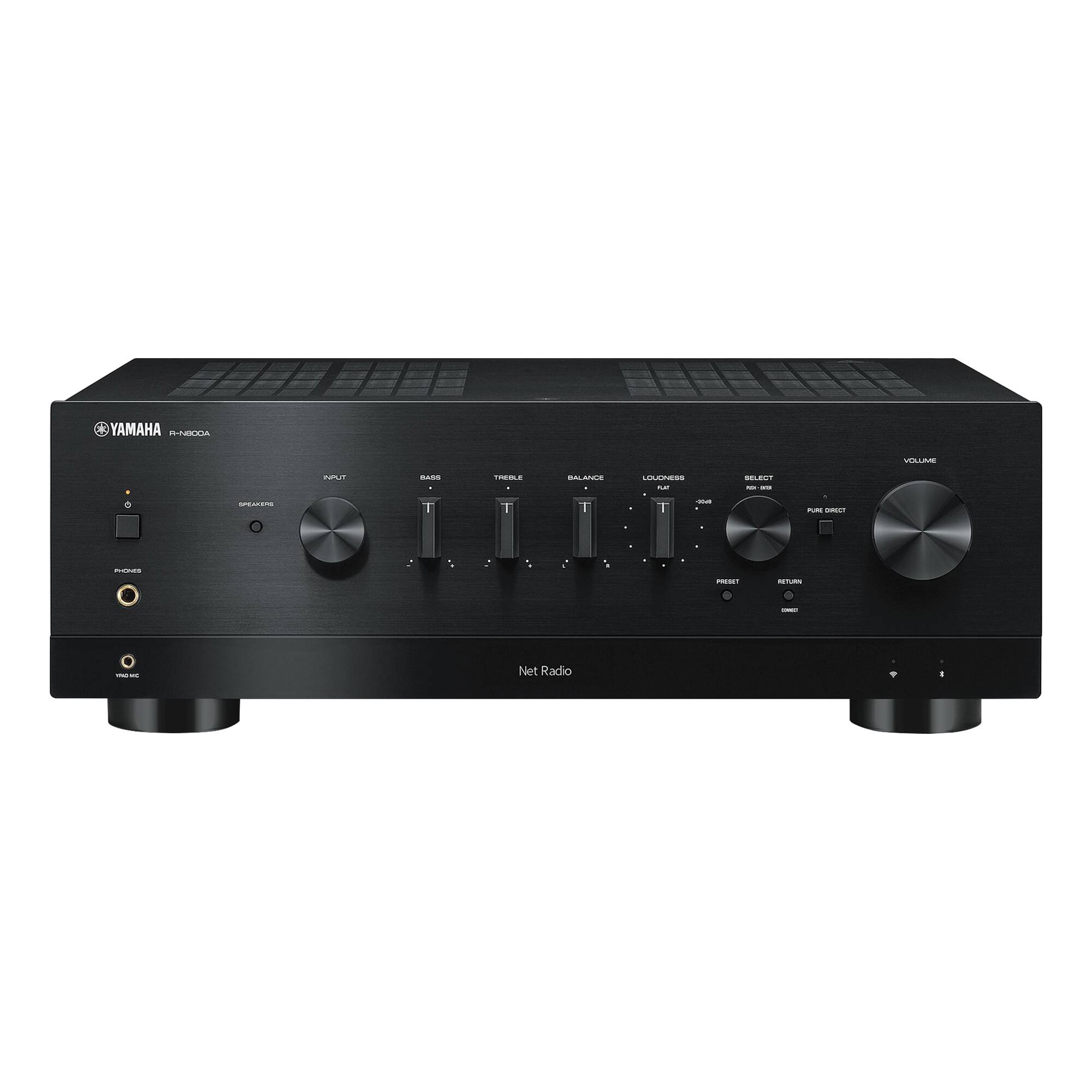 Alt View 12. Yamaha - R-N800ABL Bluetooth 240-Watt 2.0-Channel Network Stereo Receiver with Remote - Black.