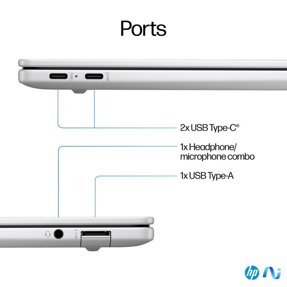 Ports  
2x USB Type-C  
1x Headphone/ microphone combo  
1x USB Type-A