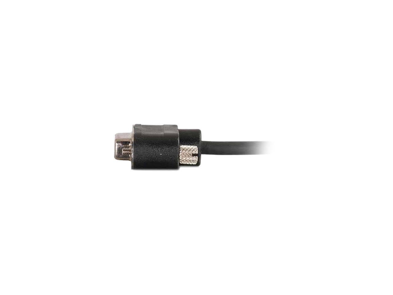 Alt View 3. Cables to Go - C2G 52147 Serial RS232 DB9 Cable with Low Profile Connectors F/F, in-Wall CMG-Rated, Black (3 Feet, 0.91 Meters).