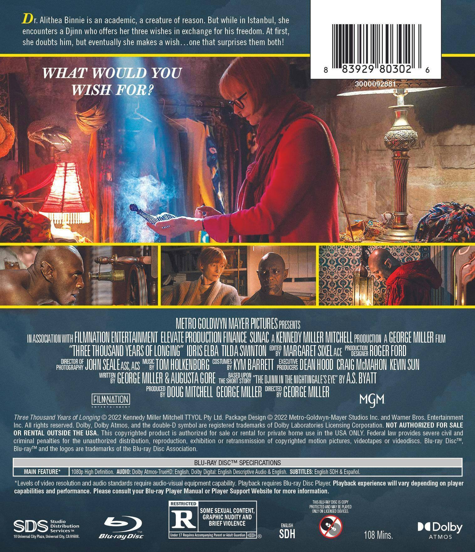 Back. Three Thousand Years of Longing (with DVD) [Blu-ray].