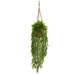 BreeBe - 43" Mini Bamboo Hanging Basket - Multicolor 1