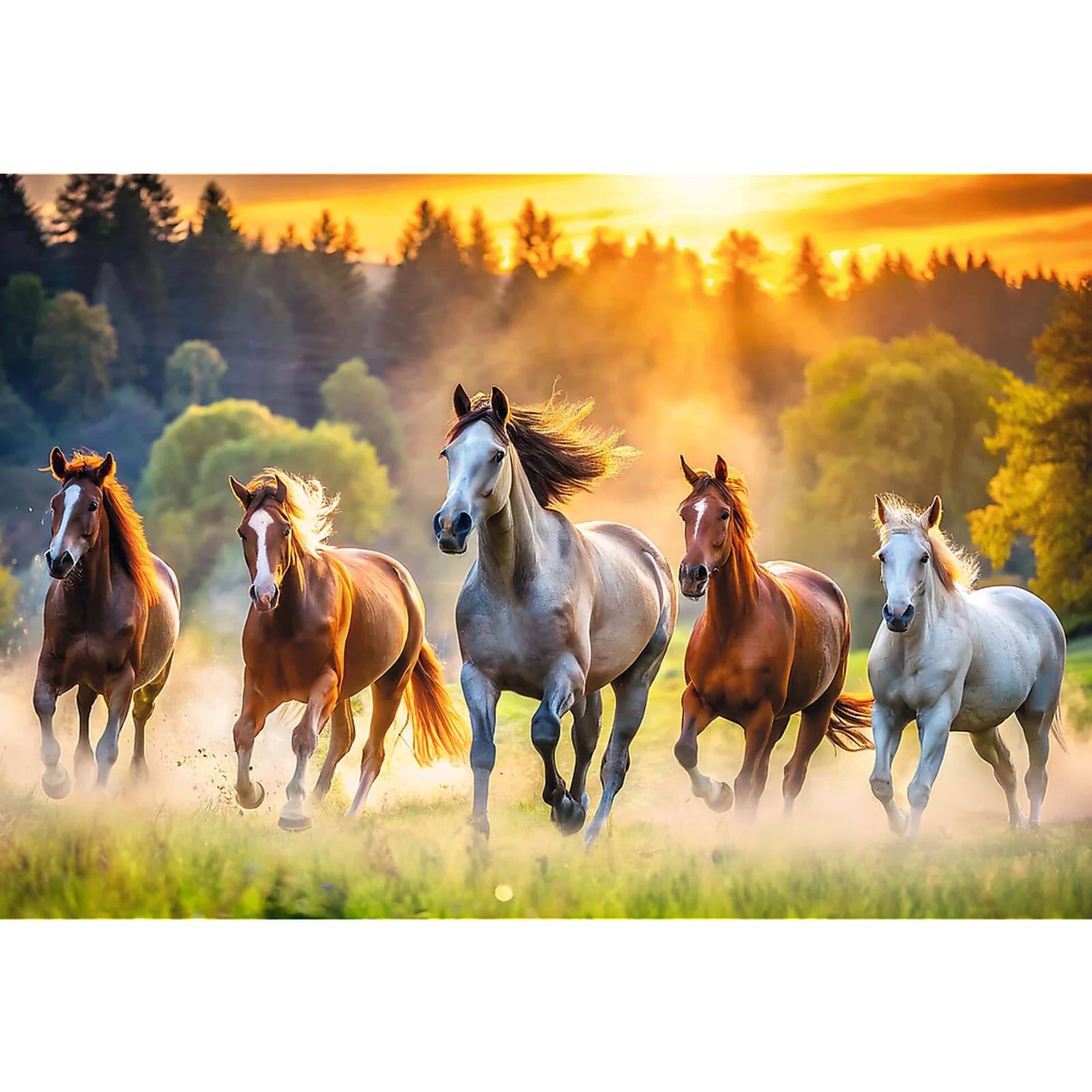 Alt View 1. Trefl - Trefl Red Wild Horses 1500 Piece Puzzle.