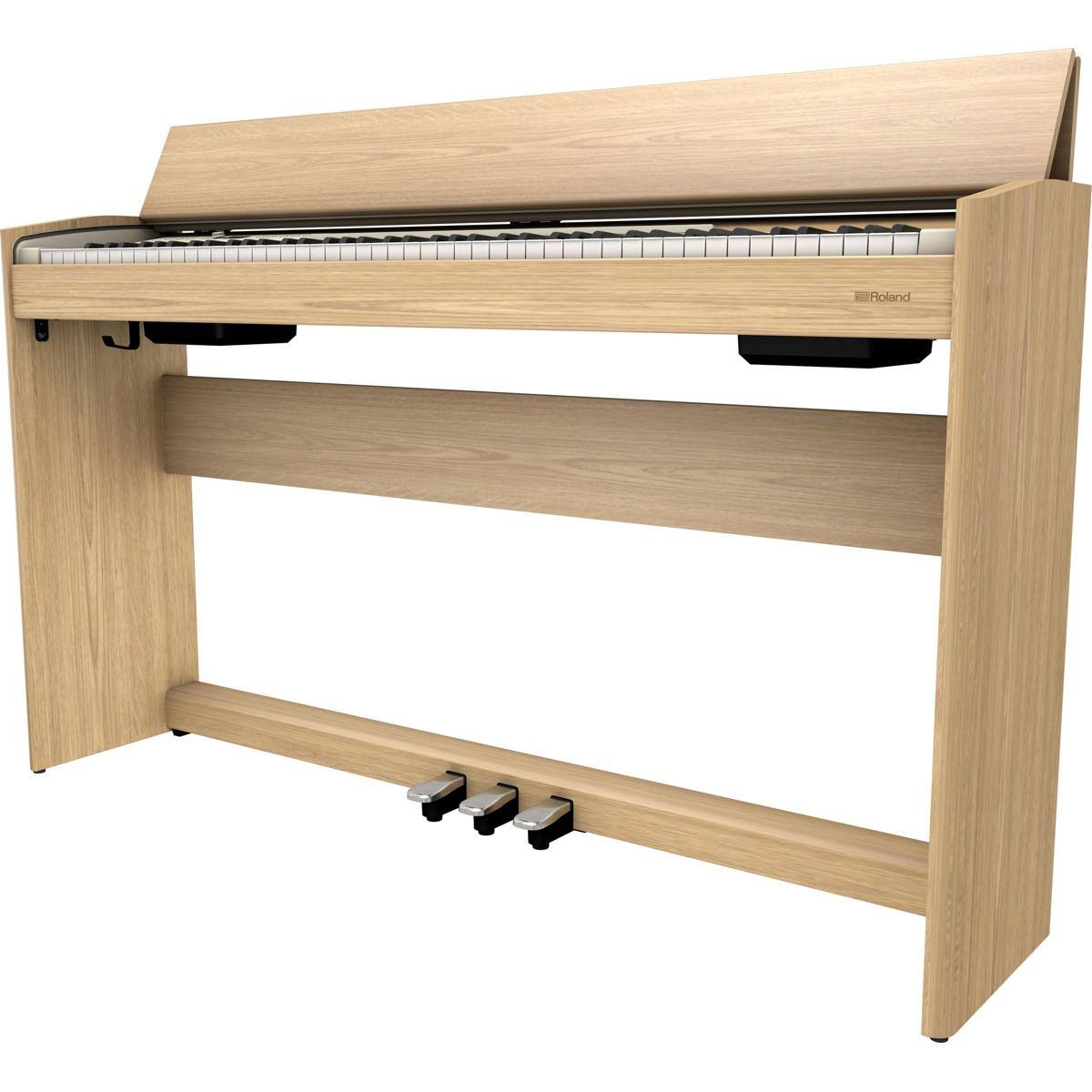 Alt View 4. Roland - Roland F701 88 Keys SuperNATURAL Streamlined Digital Piano, Light Oak.