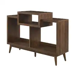 Crosley Furniture - Nashville Medium Record Player Stand With Vinyl Storage - Brown
