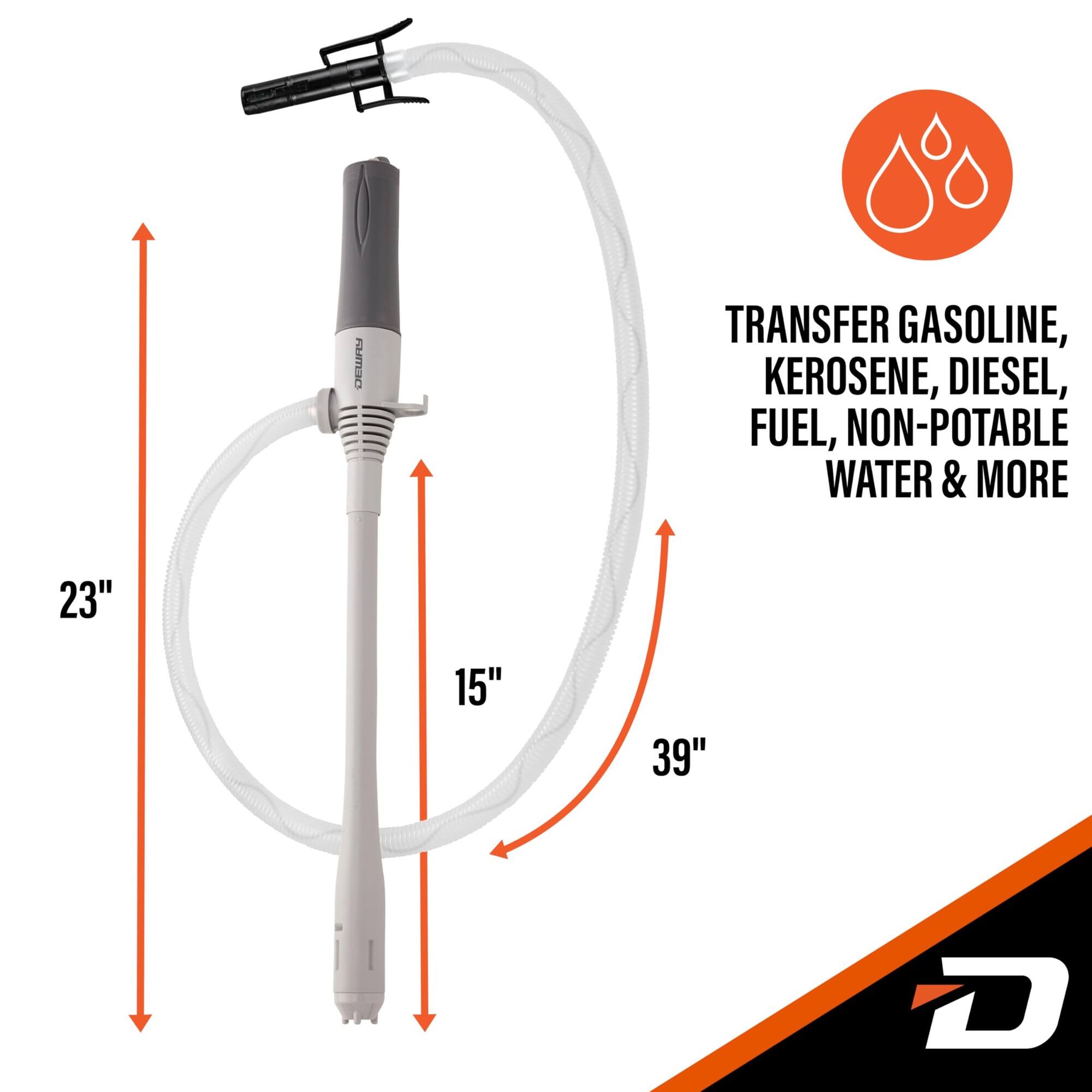 DLU TRANSFER GASOLINE, KEROSENE, DIESEL, FUEL, NON-POTABLE WATER & MORE

23" 15" 39"