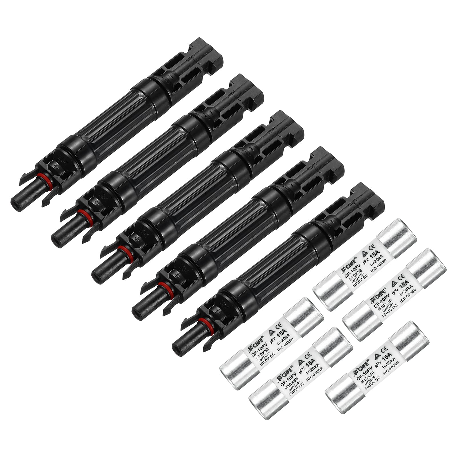 Unique Bargains - 5pcs 15A Solar Fuse Holder 1000V Waterproof PV In-Line with Fuse for Solar Panel System - Black price history on PriceWatchPro